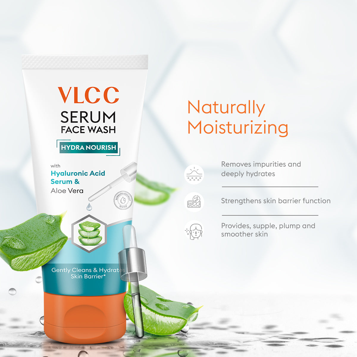 Hydra Nourish Serum Face Wash with Hyaluronic Acid Serum & Aloe Vera - 150ml