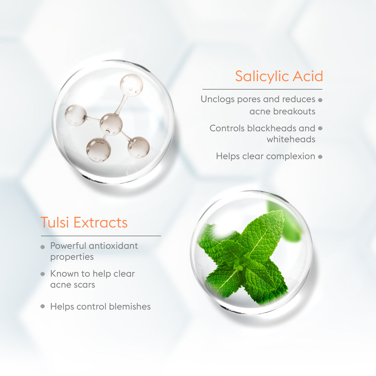 Acne Defense Serum Face Wash with Salicylic Acid Serum & Tulsi - 150ml