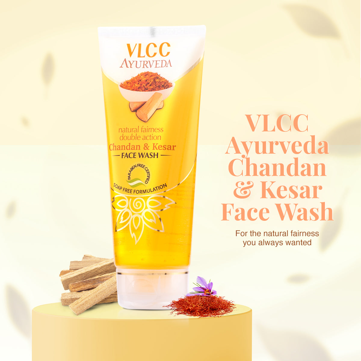 NATURAL FAIRNESS DOUBLE ACTION KESAR & CHANDAN FACE WASH 50ML