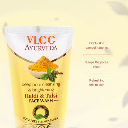 DEEP PORE CLEANSING & BRIGHTENING HALDI & TULSI FACE WASH 50ml