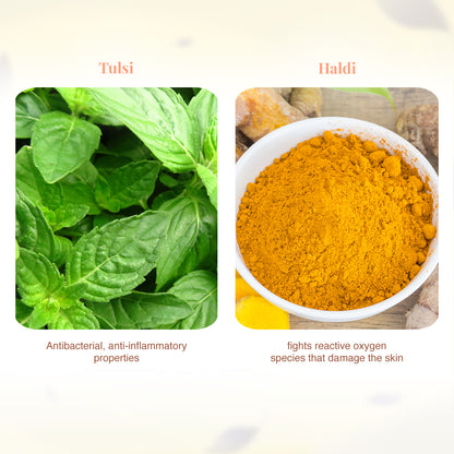 DEEP PORE CLEANSING & BRIGHTENING HALDI & TULSI FACE WASH 50ml