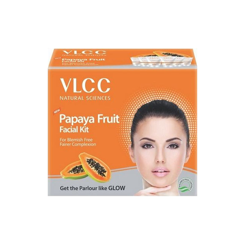 Papaya Fruit Facial Kit for Blemish Free and Fairer Complexion - VLCC Pakistan